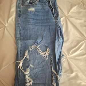 Aeropostale High Rise Distressed Blue Jeans